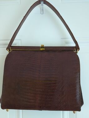 Palizzio Lizard Vintage  Hand Bag.